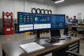 Fleet maintenance command center with equipment dashboard and compliance trackers